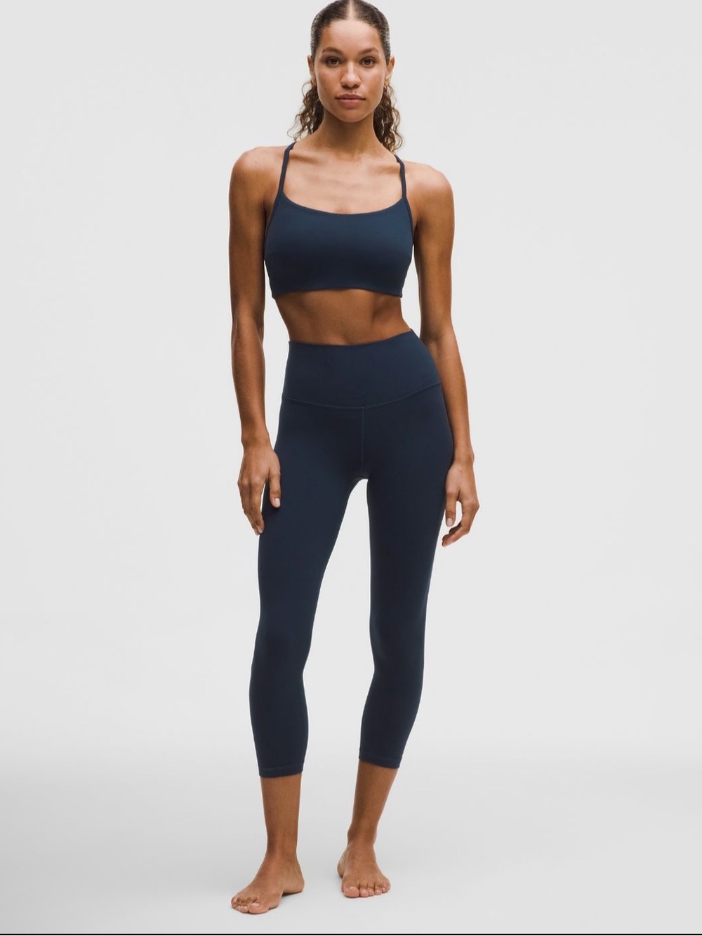 Lululemon Align High-Waisted True Navy Cropped Leggings 21” Size 2